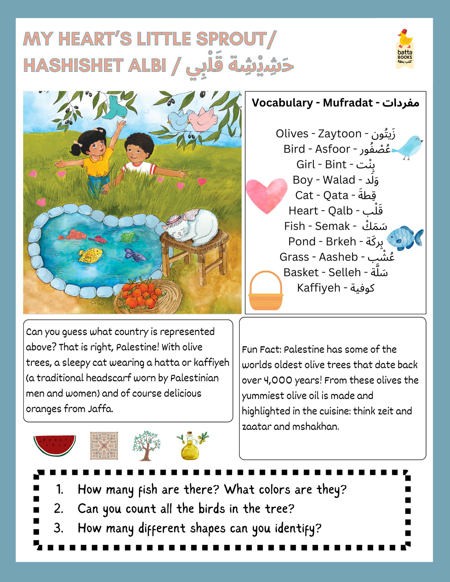 Batta Books Activity Sheets